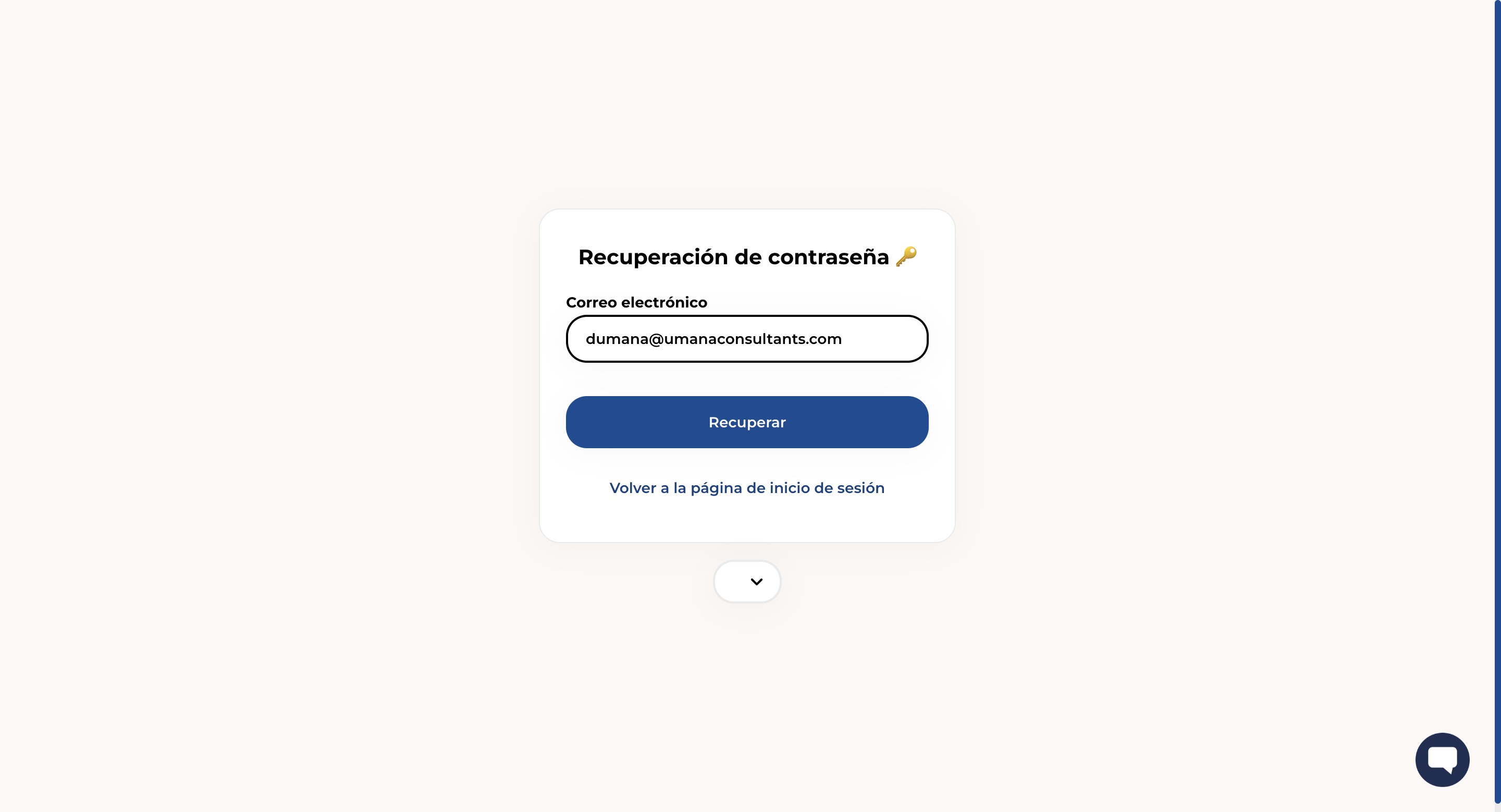Le das click en "Recuperar"