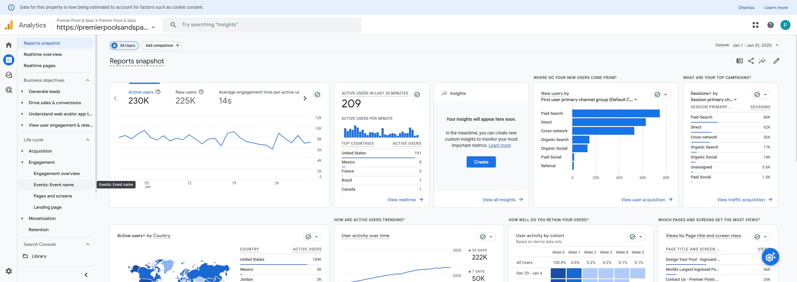 Click on "Events: Event name"
