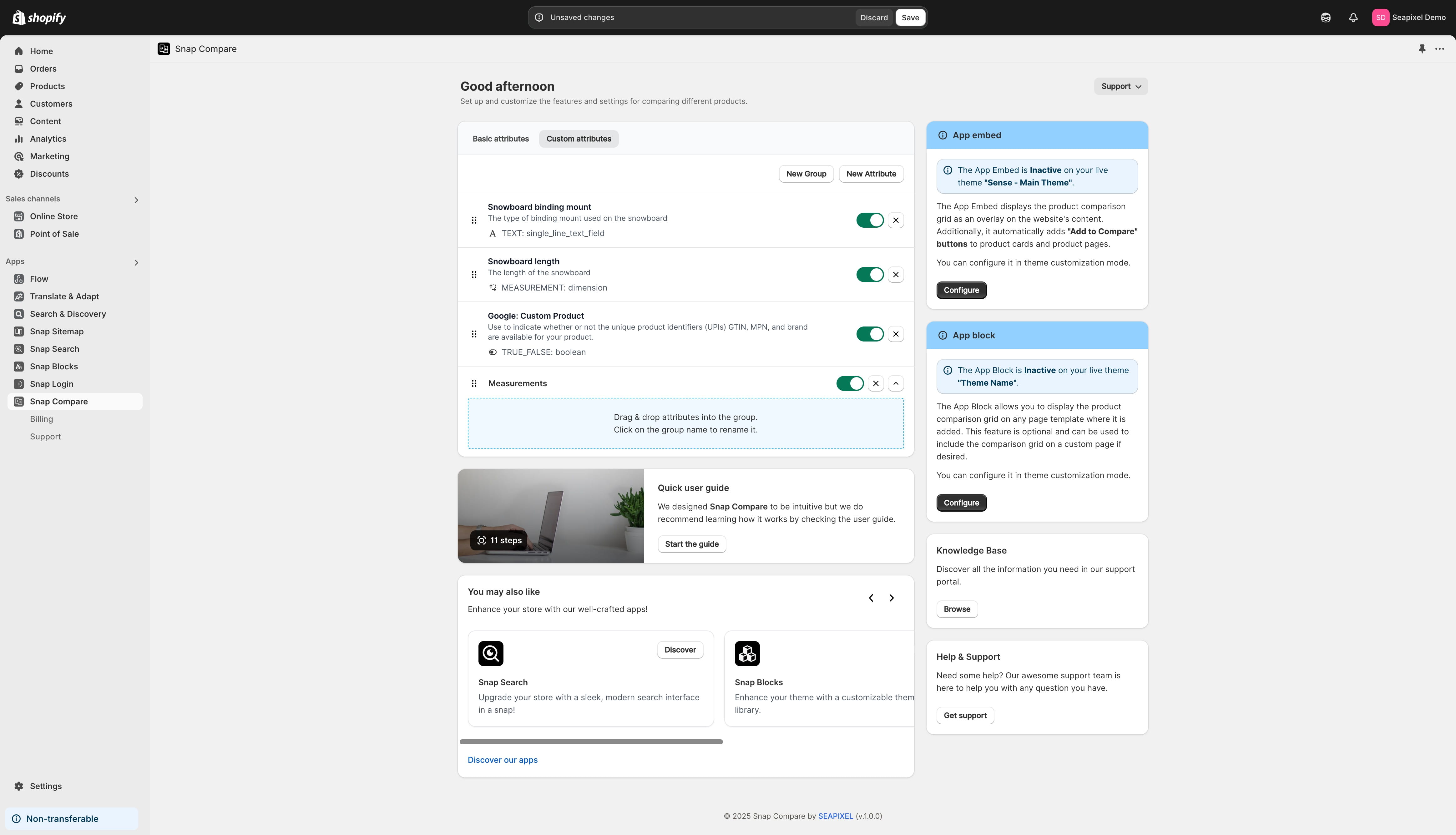 Drag & drop attributes into the group.