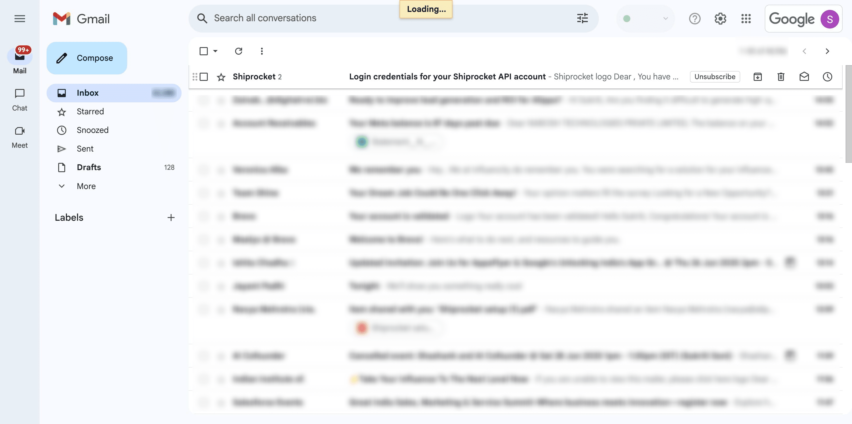Shiprocket will send you an **email** containing your generated password.