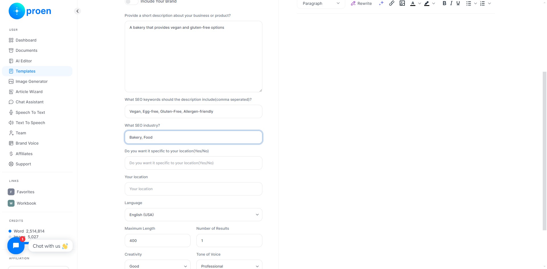 Type ‘Yes’ or ‘No’ if you want the SEO description to specific to your location