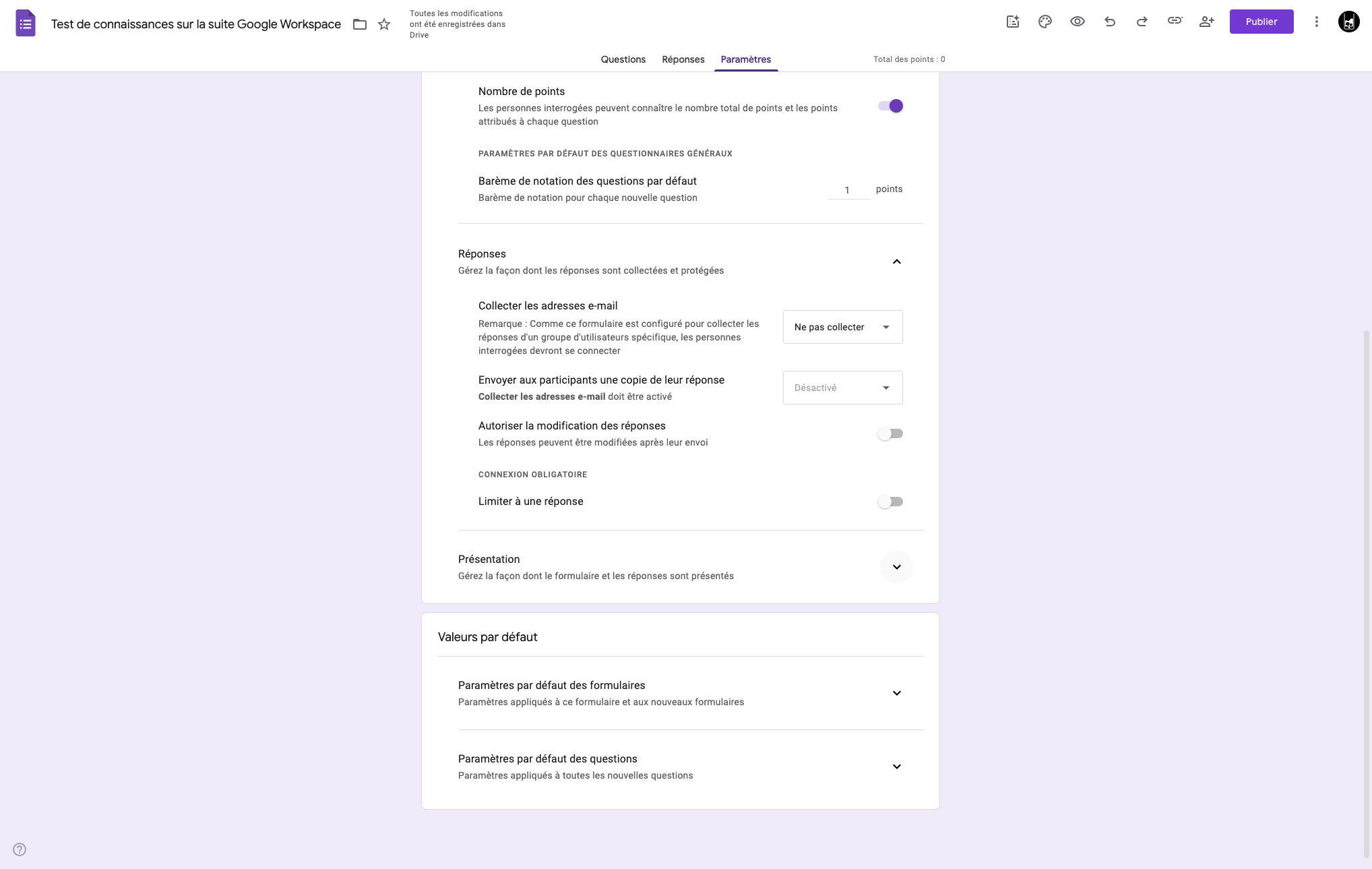 Cliquer ici pour afficher les fonctionnalités supplémentaires comme une barre de progression.