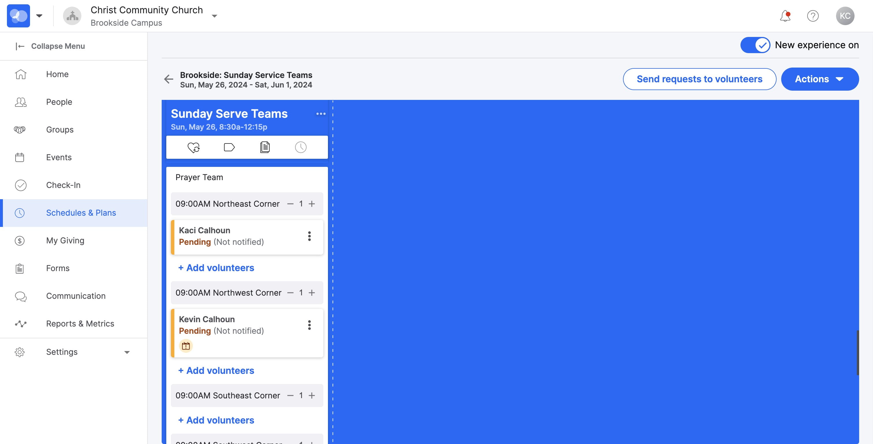HOORAY! Your volunteer has been added. 
Done 🚀