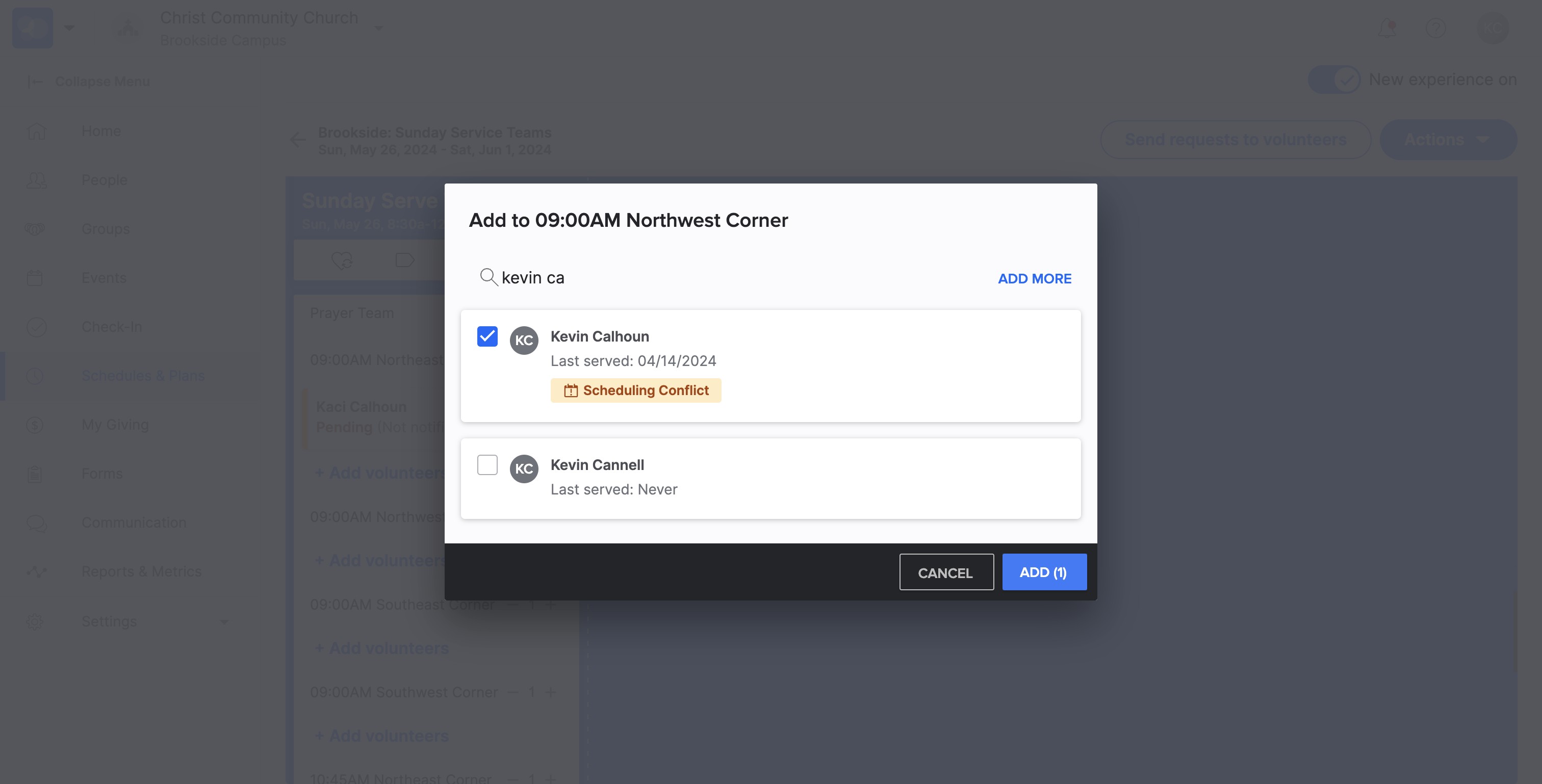 SELECT "add (1)"