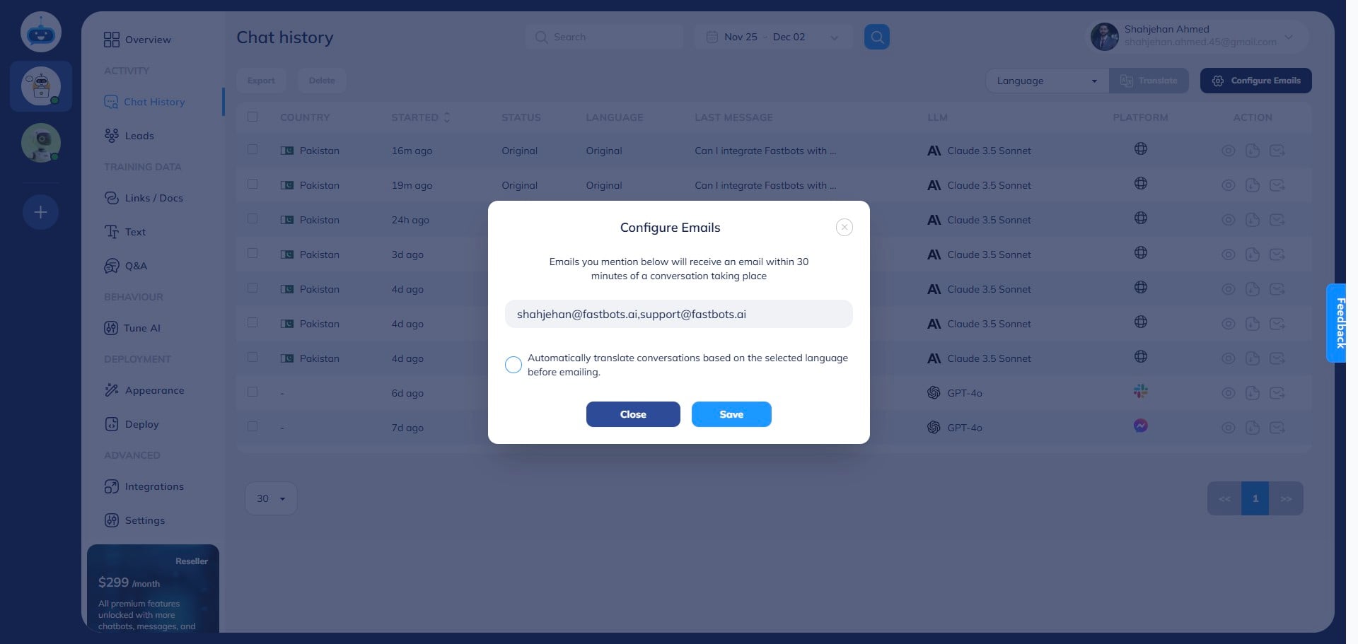 Click on the "Save" button to save the configuration.
