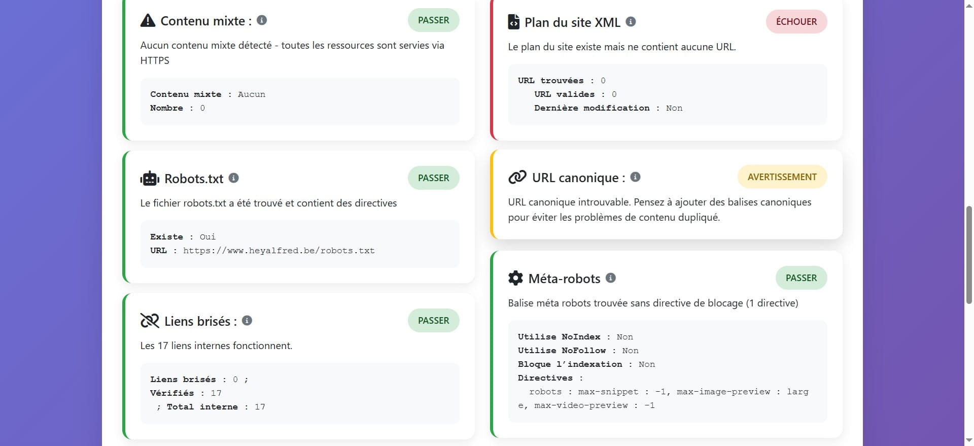 Cette rubrique concerne L'URL canonique qui est utilisée pour signaler la version principale d'une page lorsqu'il y a des pages dupliquées 
L'avertissement concerne le fait que l'outil  n'a pas trouvé d'URL canonique sur la page et recommande d'ajouter cette balise pour éviter les problèmes de contenu dupliqué.