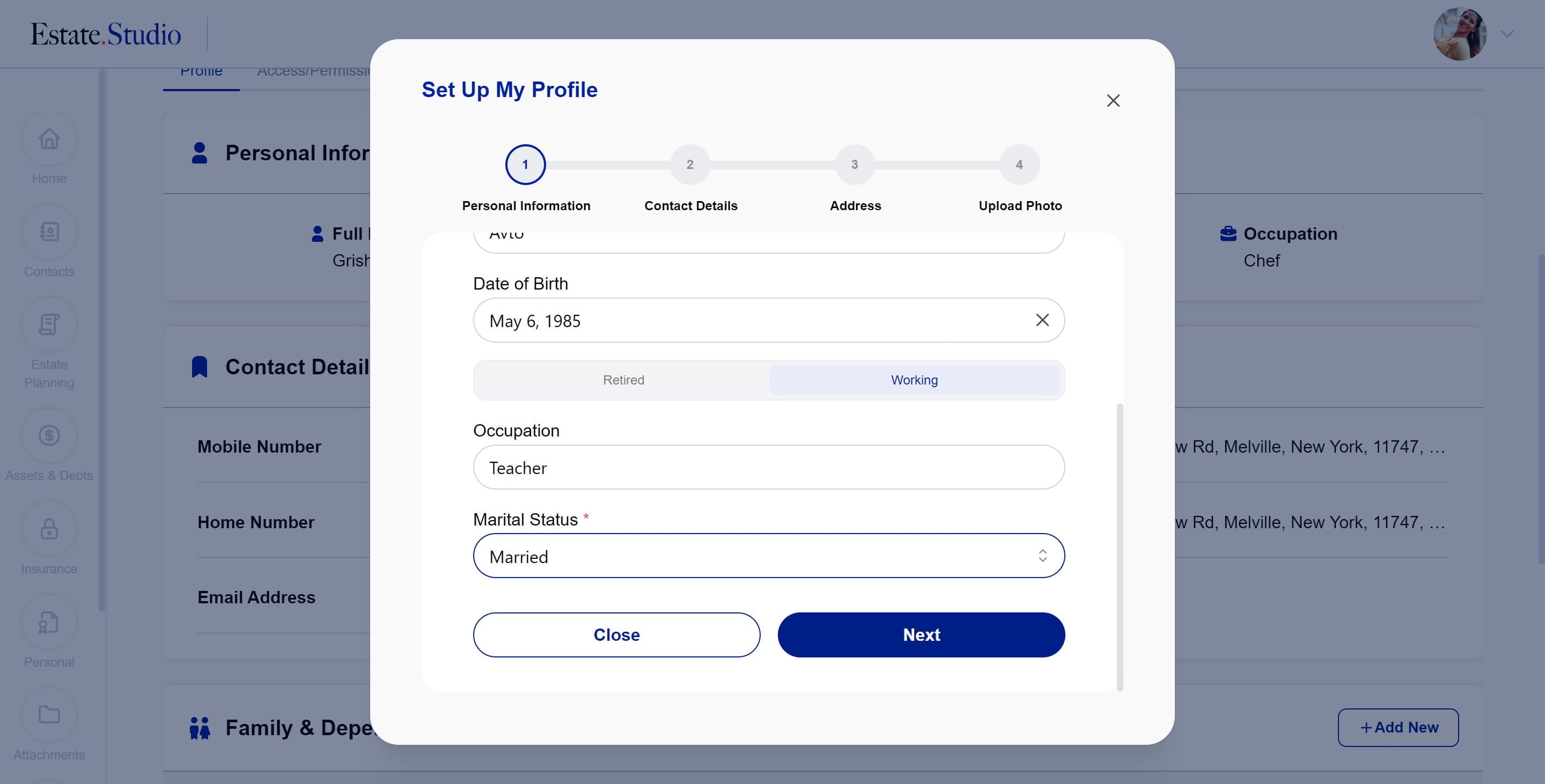 Make the required changes and click "Next"