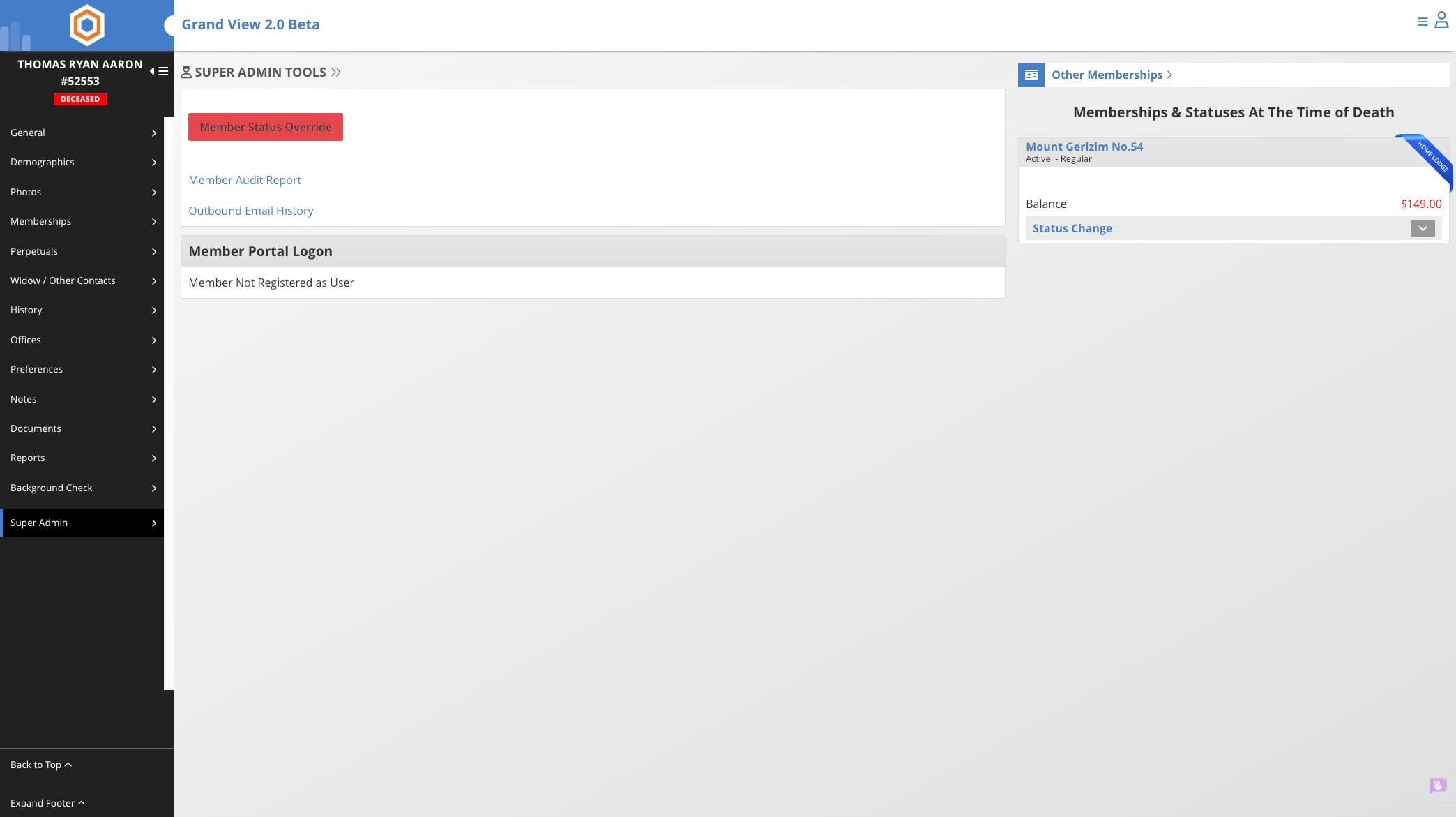 Click on "Super Admin"