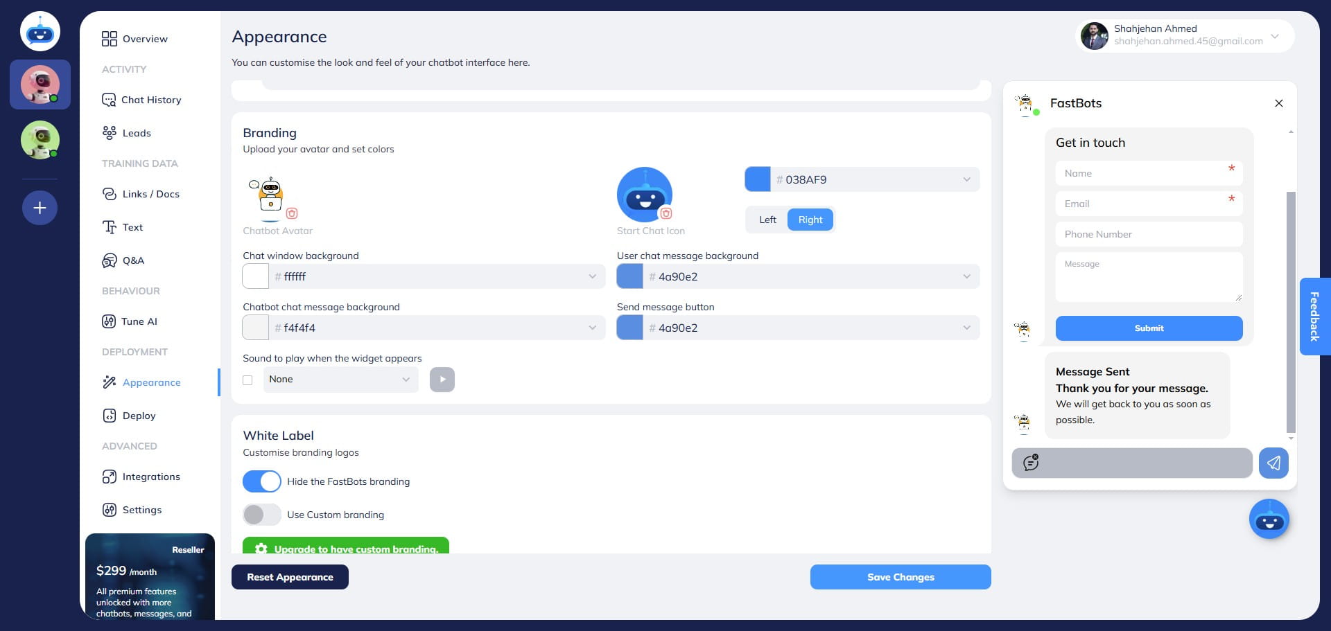 You can also alert people to the chatbot on your website by playing a sound when the visitor first arrives.