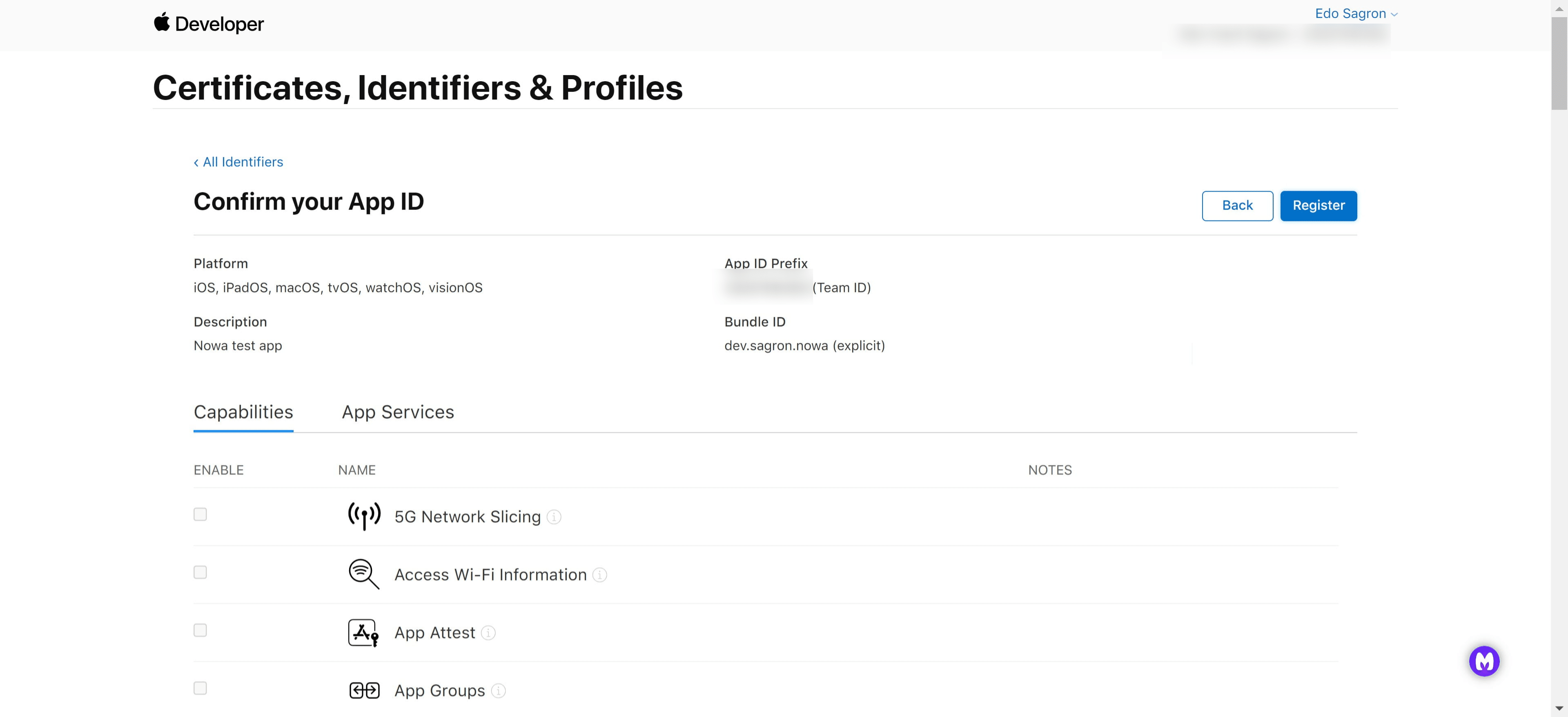 Make sure everything is correct and if it is, click on "Register"