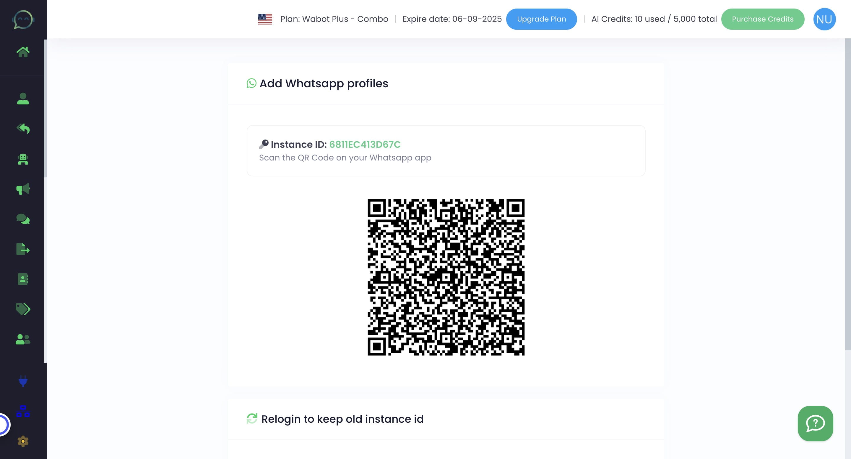 It will show you this QR Code. You need to scan it again using your WhatsApp