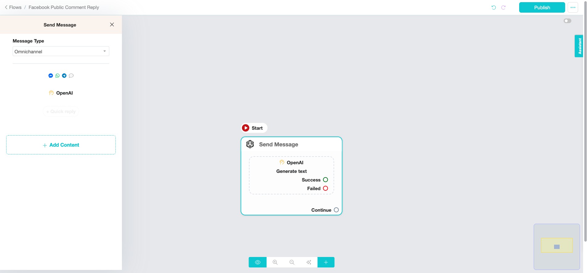 We are adding one more content for the AI to use when displaying responses. Click "Add Content".