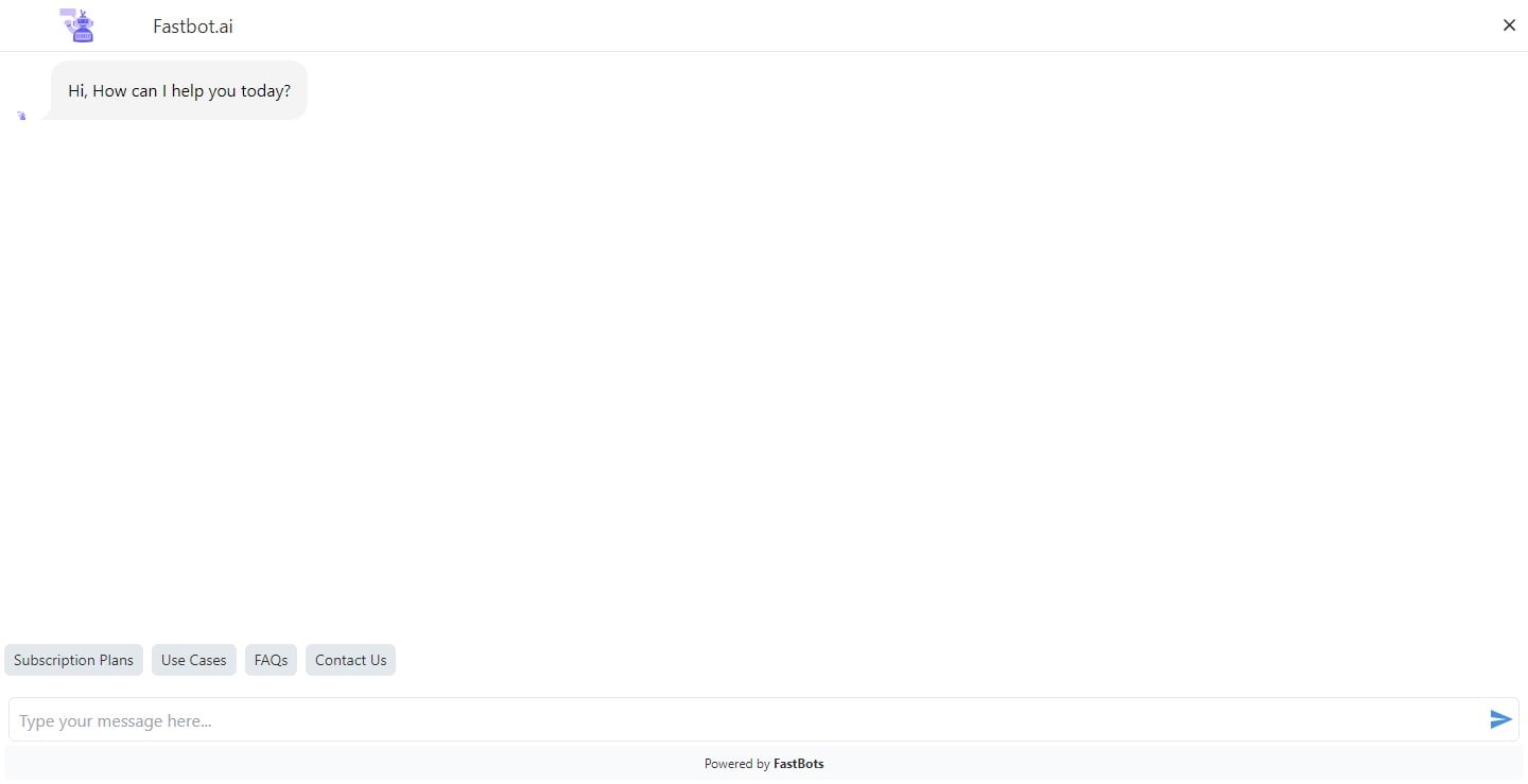 This is how the Chatbot window looks like if someone opens the bot using the link you shared.