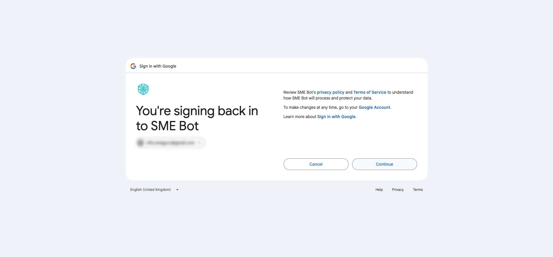 Click "Continue"