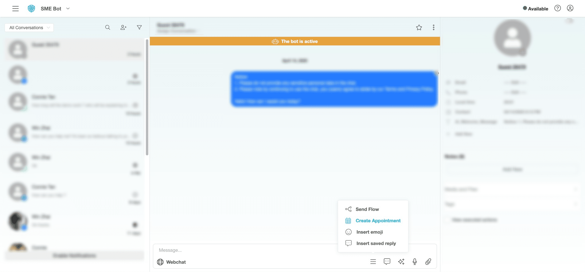 Click "Create Appointment"