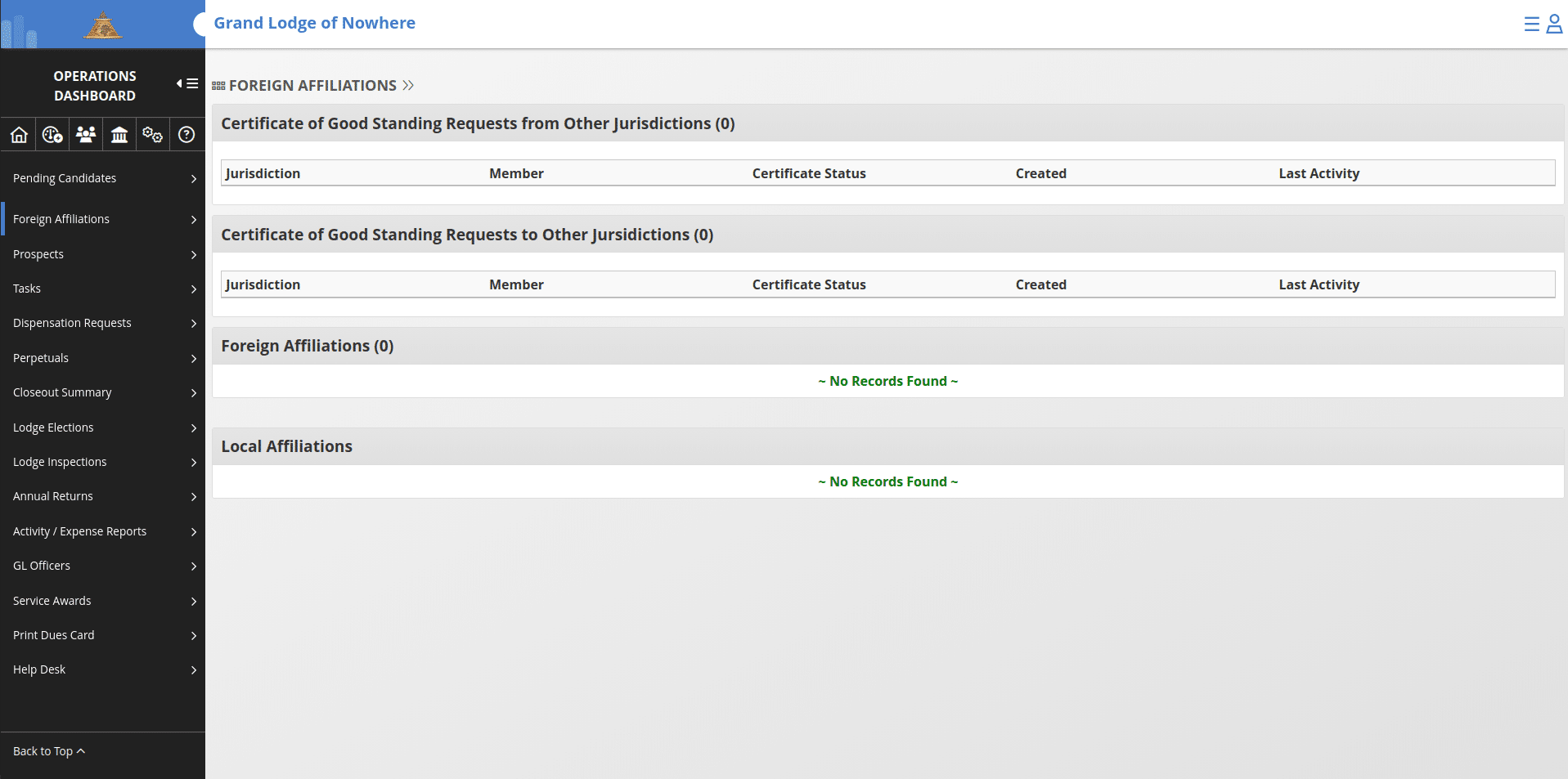 ## Once elected:
The request is marked complete and removed from the Operations Dashboard.