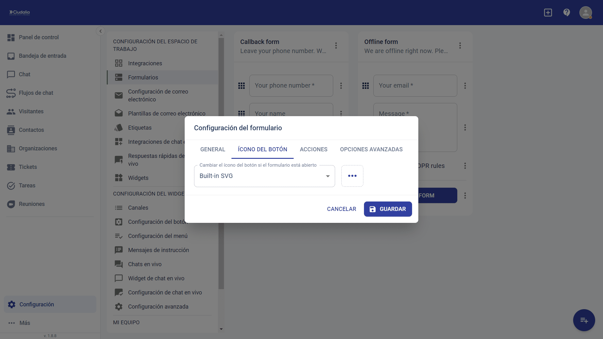 Haz click en el **icono**