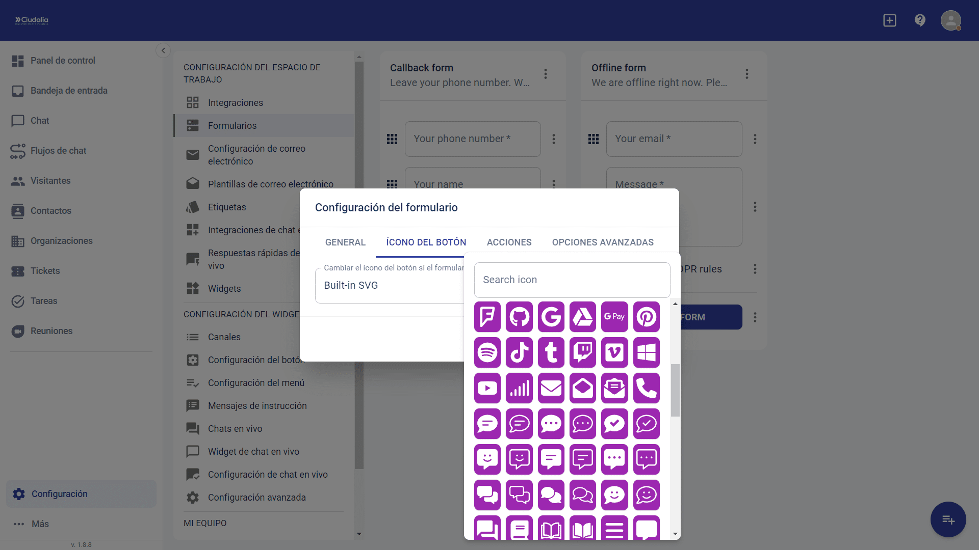 Y Selecciona el **icono** que necesites