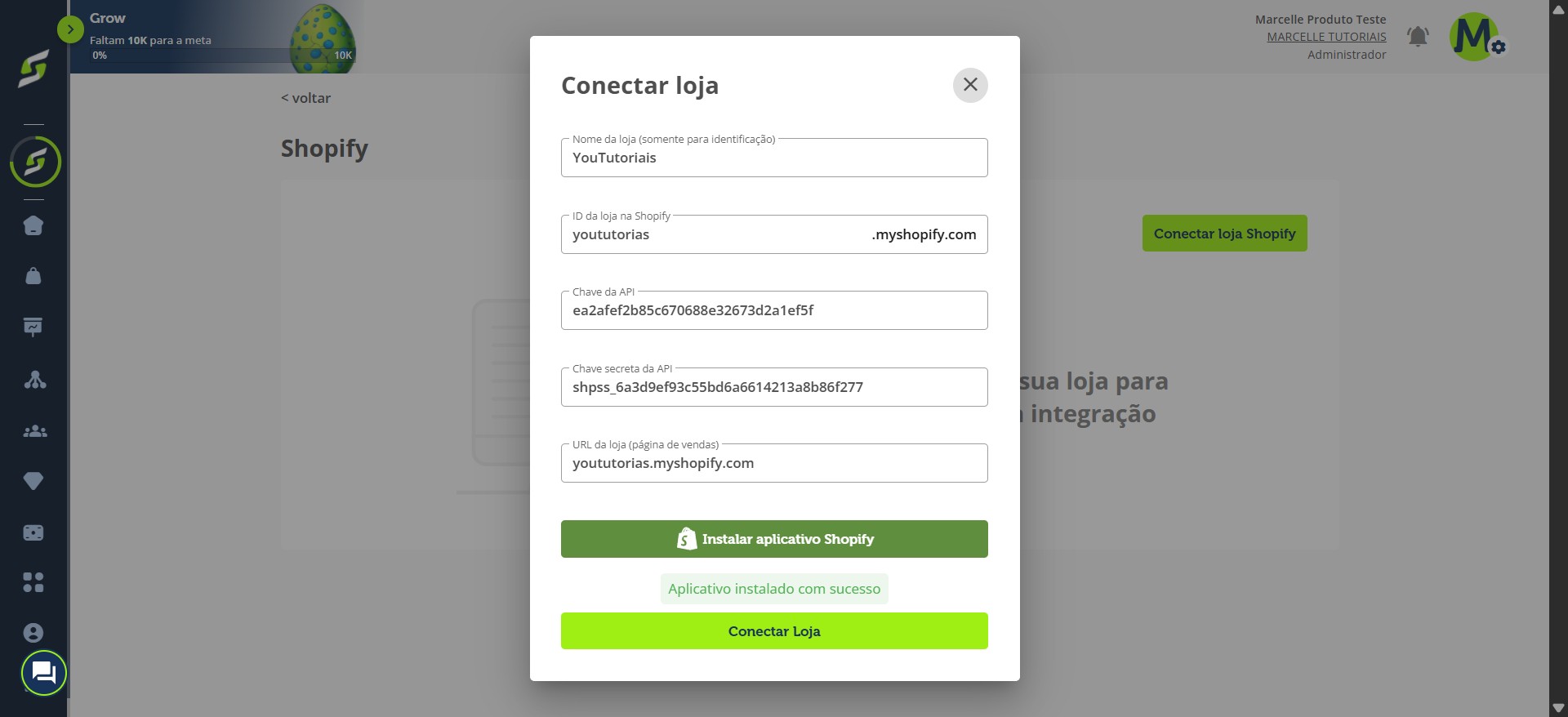 Após a instalação, será exibida a mensagem informando que o aplicativo foi instalado com sucesso.
