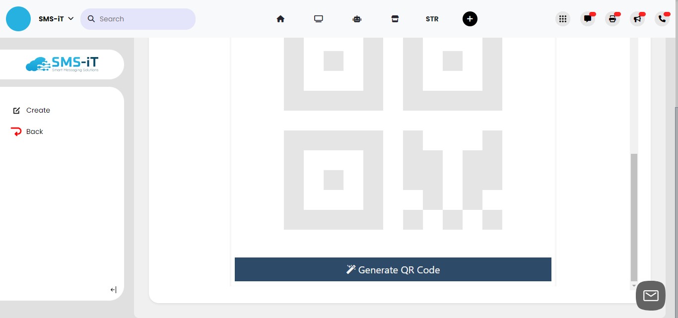 When you are finished customizing (or keeping it simple), click on "Generate QR Code"