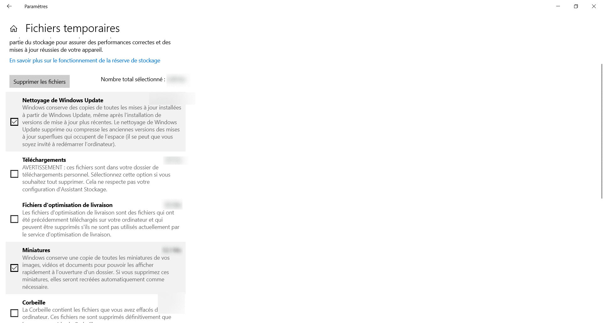 ## Supprimer les fichiers cache
&nbsp;

Coche les éléments que tu veux supprimer