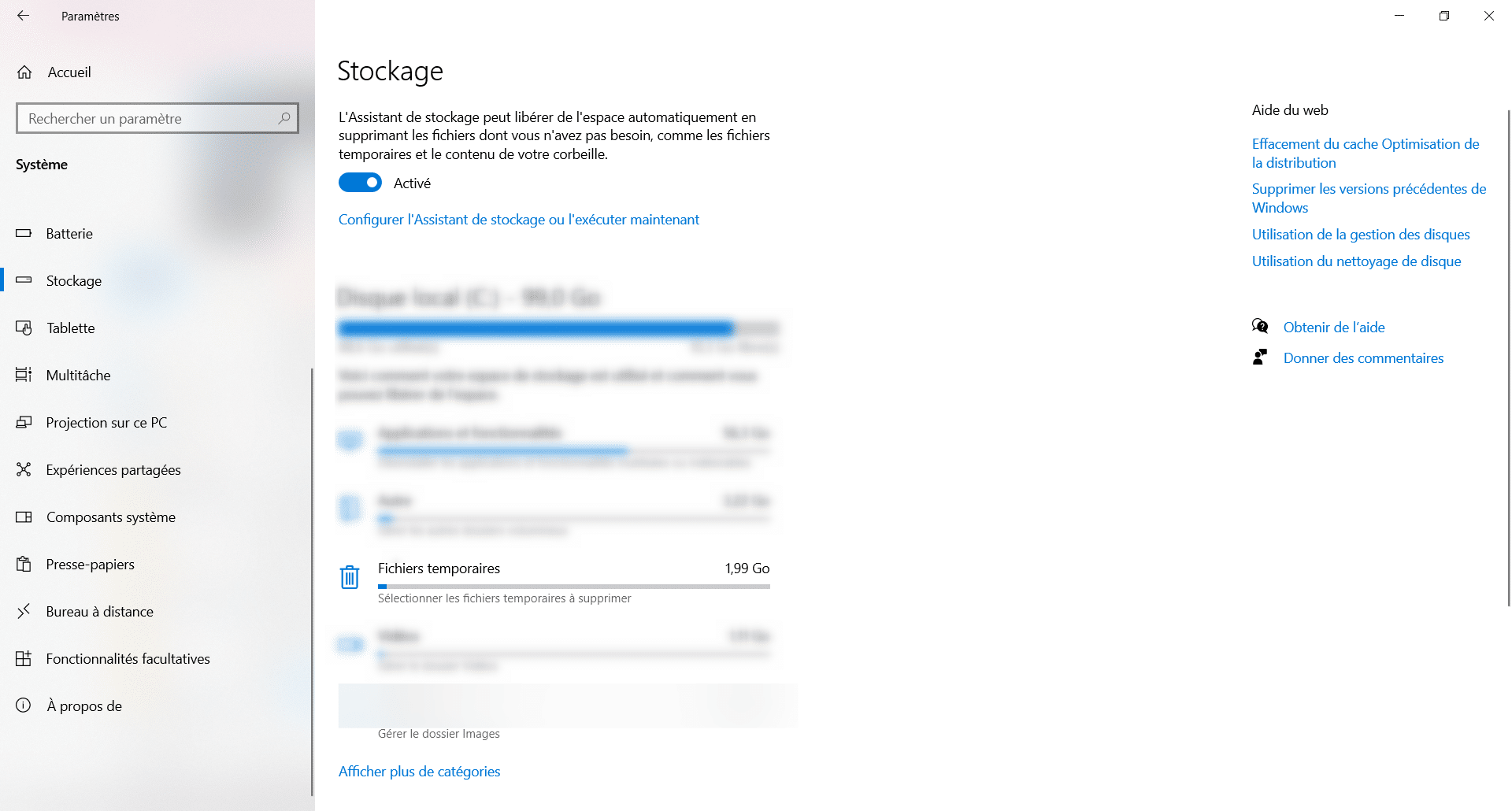 Sélectionne **Fichiers temporaires**