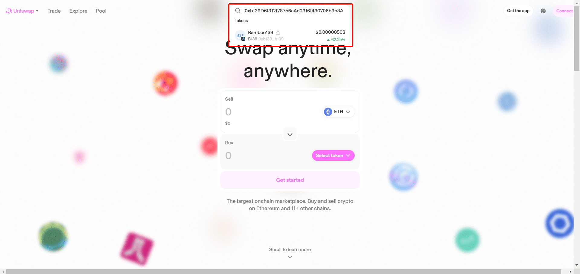 Truy cập vào: [https://app.uniswap.org/explore/tokens/arbitrum/0xb139400e664144908bF5c9F7a757dC2993eCb139](https://app.uniswap.org/explore/tokens/arbitrum/0xb139400e664144908bF5c9F7a757dC2993eCb139)

Hoặc nhập vào ô tìm kiếm địa chỉ Contract $B139: 0xb139400e664144908bF5c9F7a757dC2993eCb139
