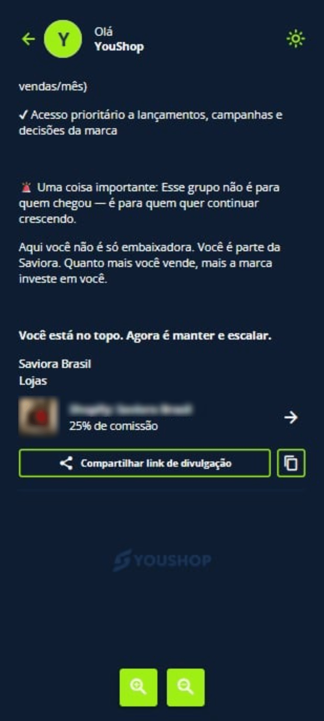 Copie seu link e comece a divulgar onde quiser. Sua venda será marcada por ele