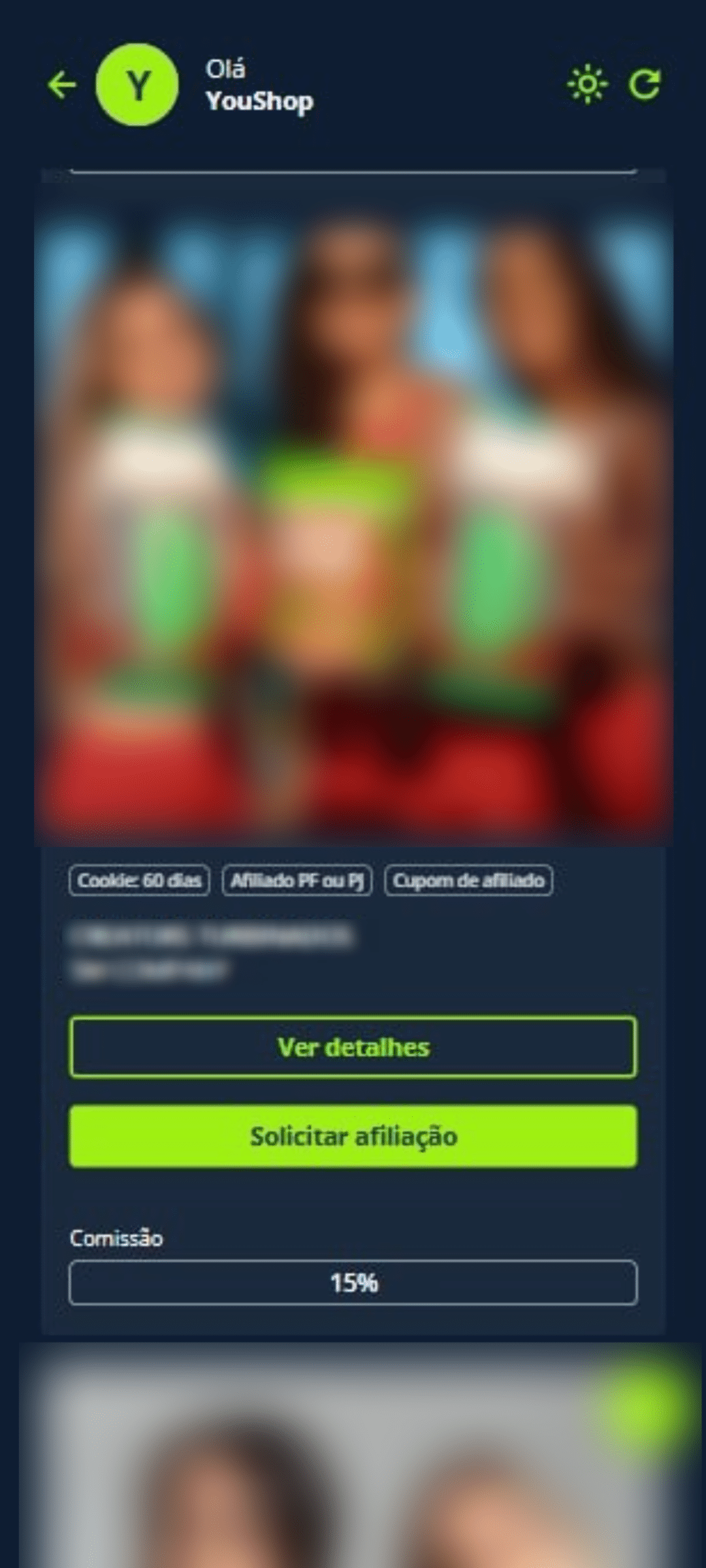 Clique em “Solicitar afiliação”.