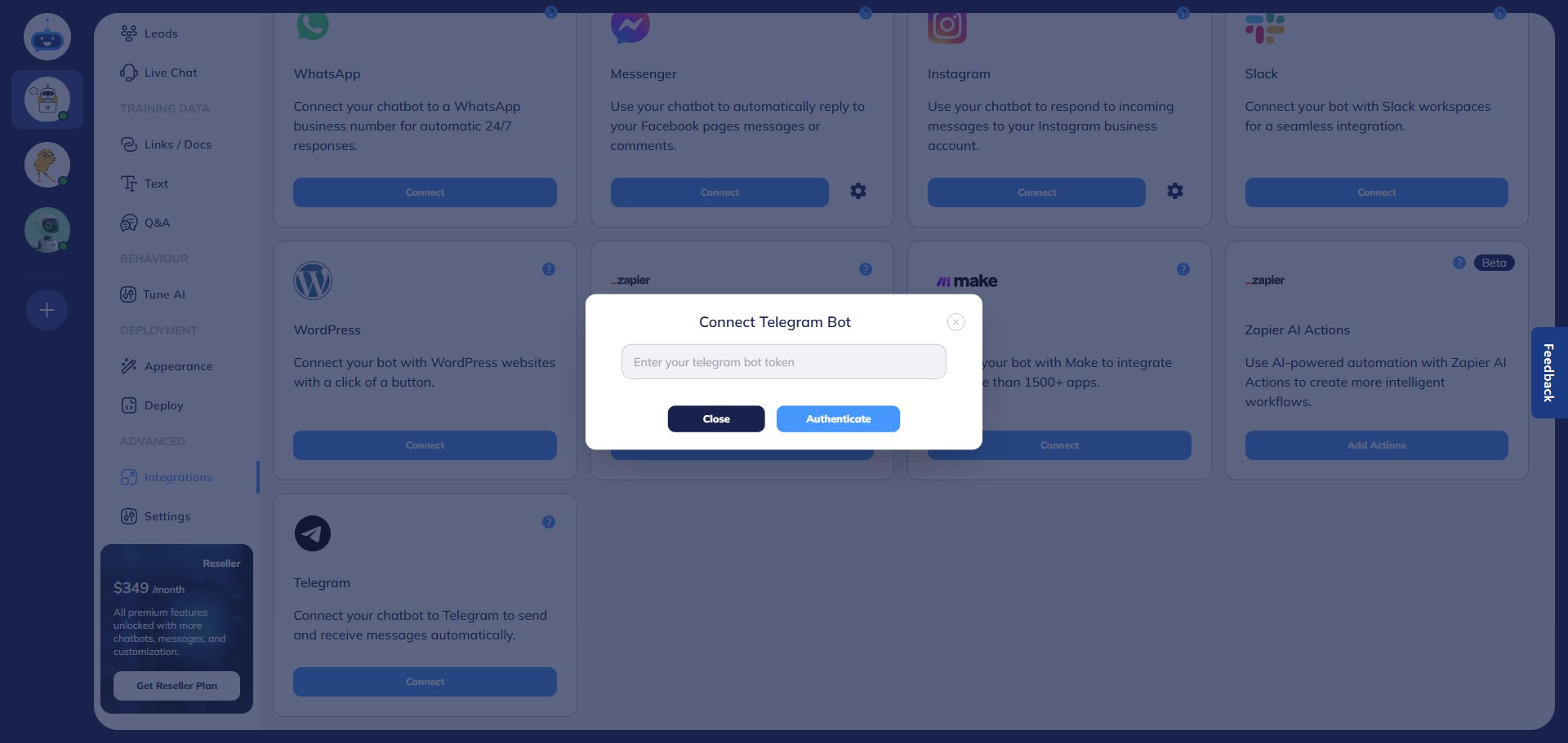 Enter the Token API here which is copied in step 8.