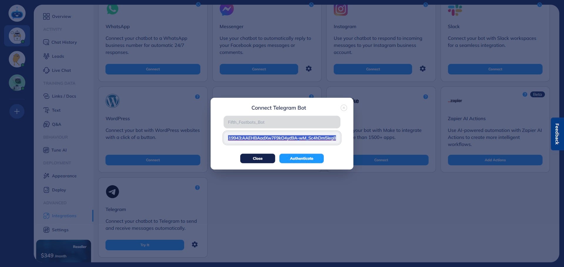 Update the New Token in place of the existing token.