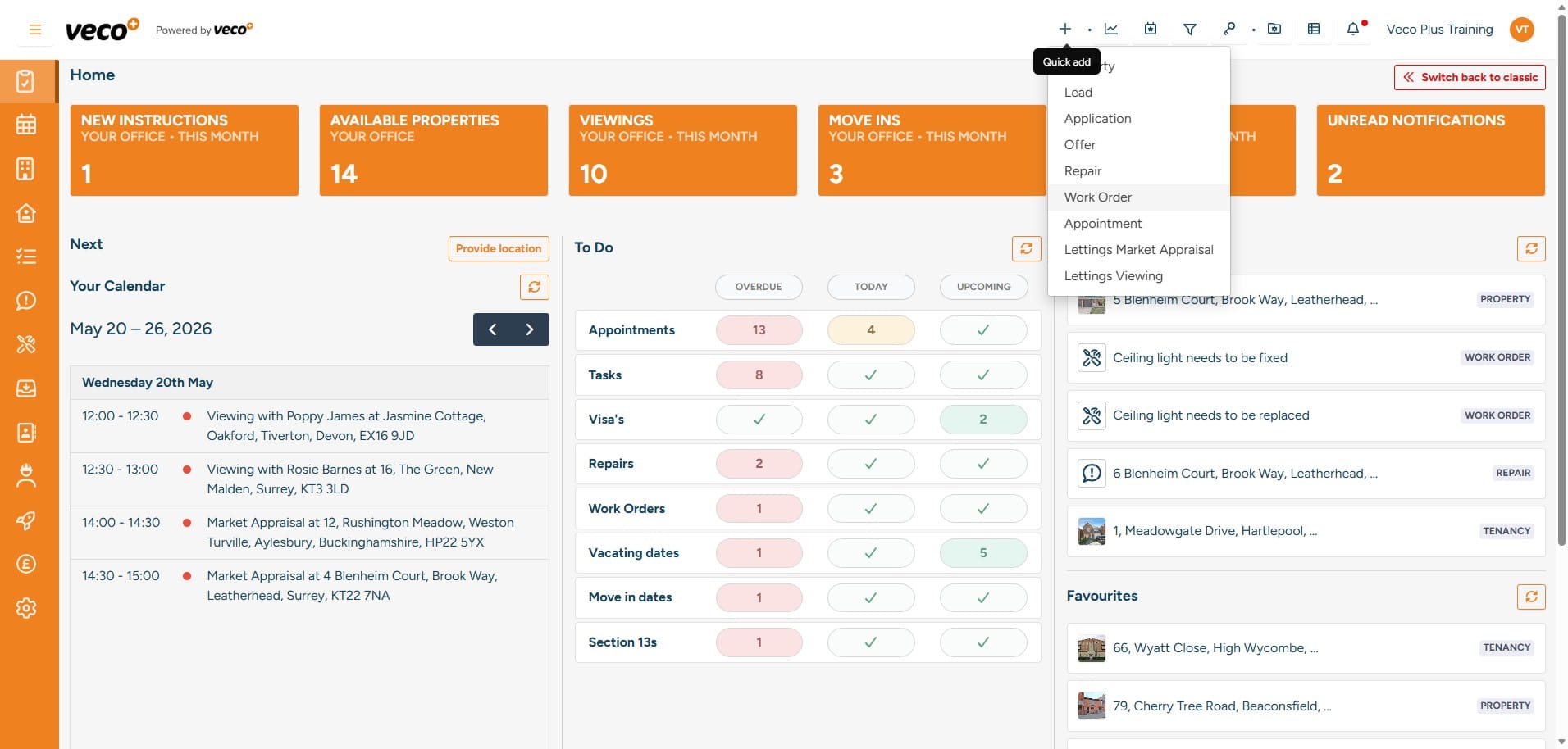 Select 'Work Order'