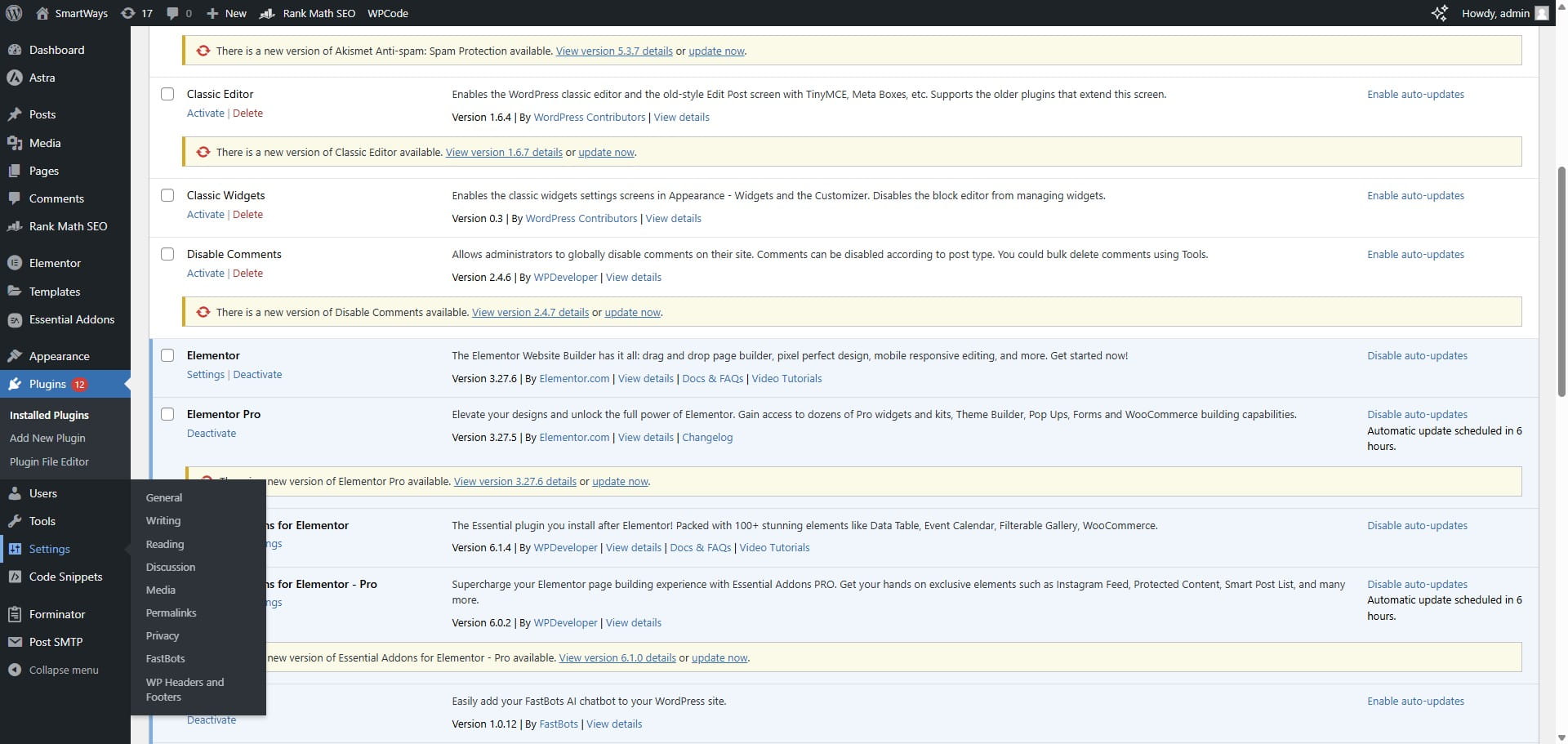 Once the plugin is activated, click on the "Settings" button.