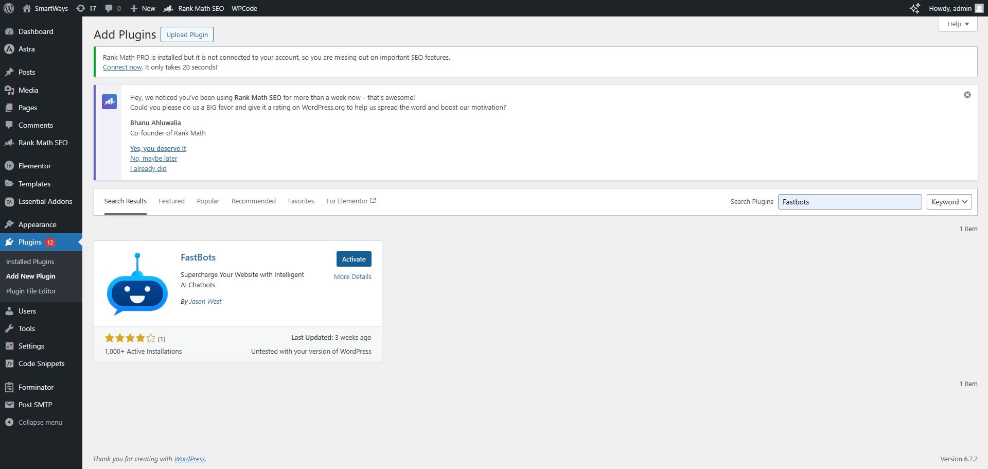 Once the plugin is installed successfully, click on the "Activate" button to enable the plugin.