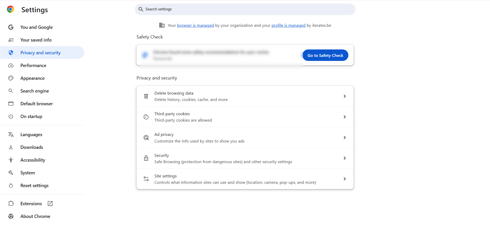 Clique sur **Effacer les données de navigation**