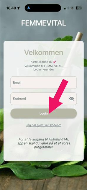 Tryk på "Login"
