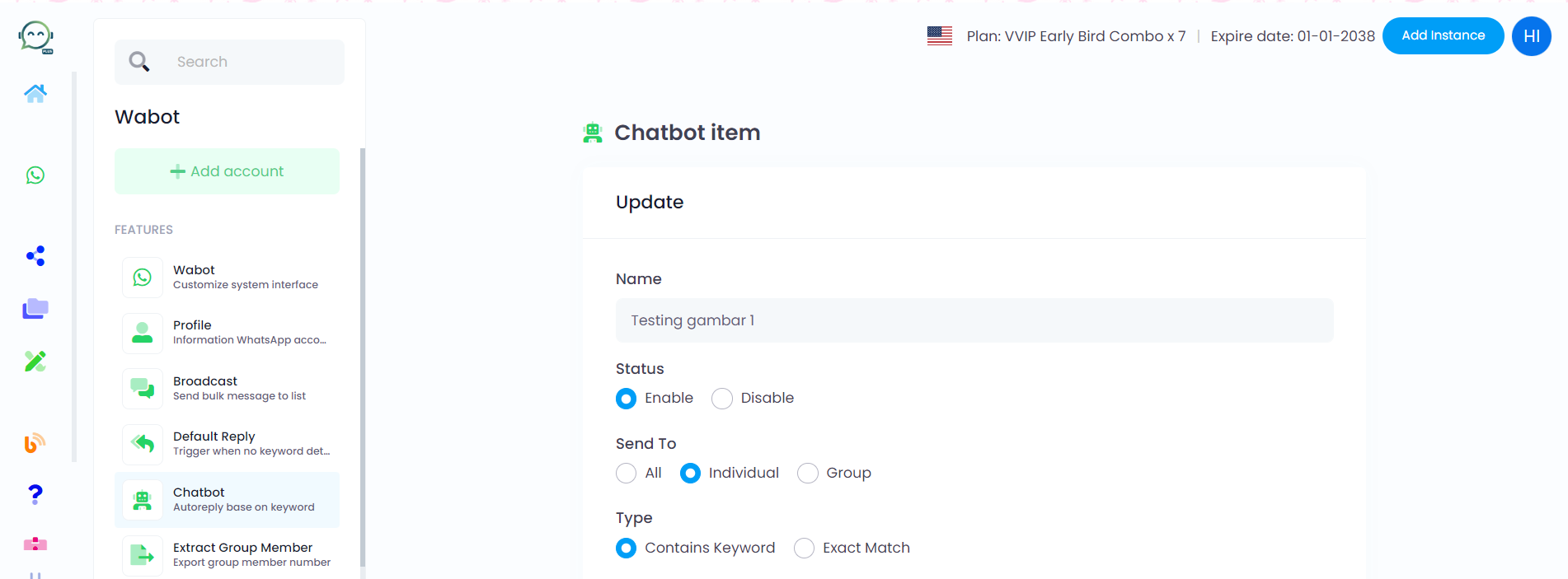 Begin by giving your chatbot a name. It doesn't have to be anything fancy, just something easy for you to remember its purpose