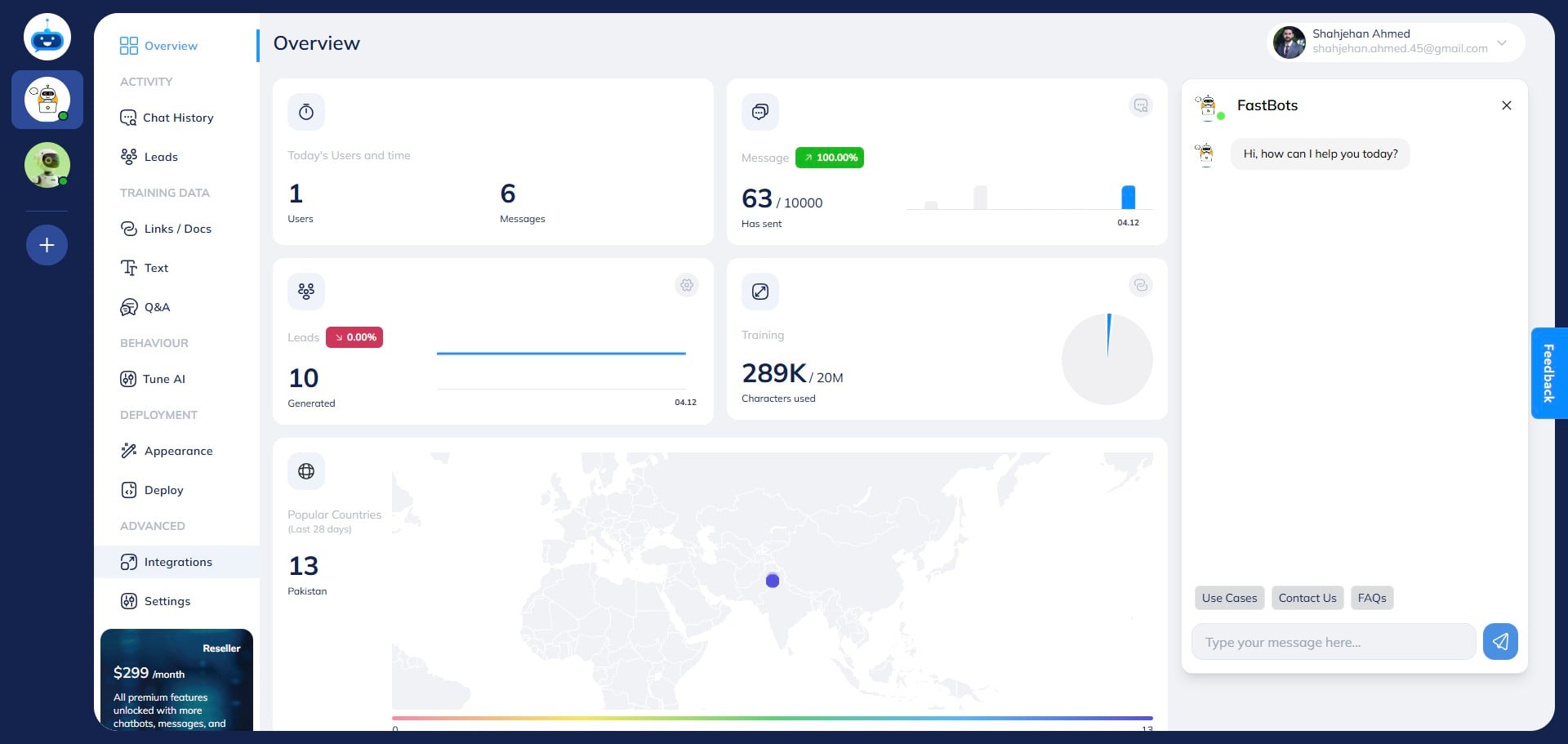 Click on "Integrations"