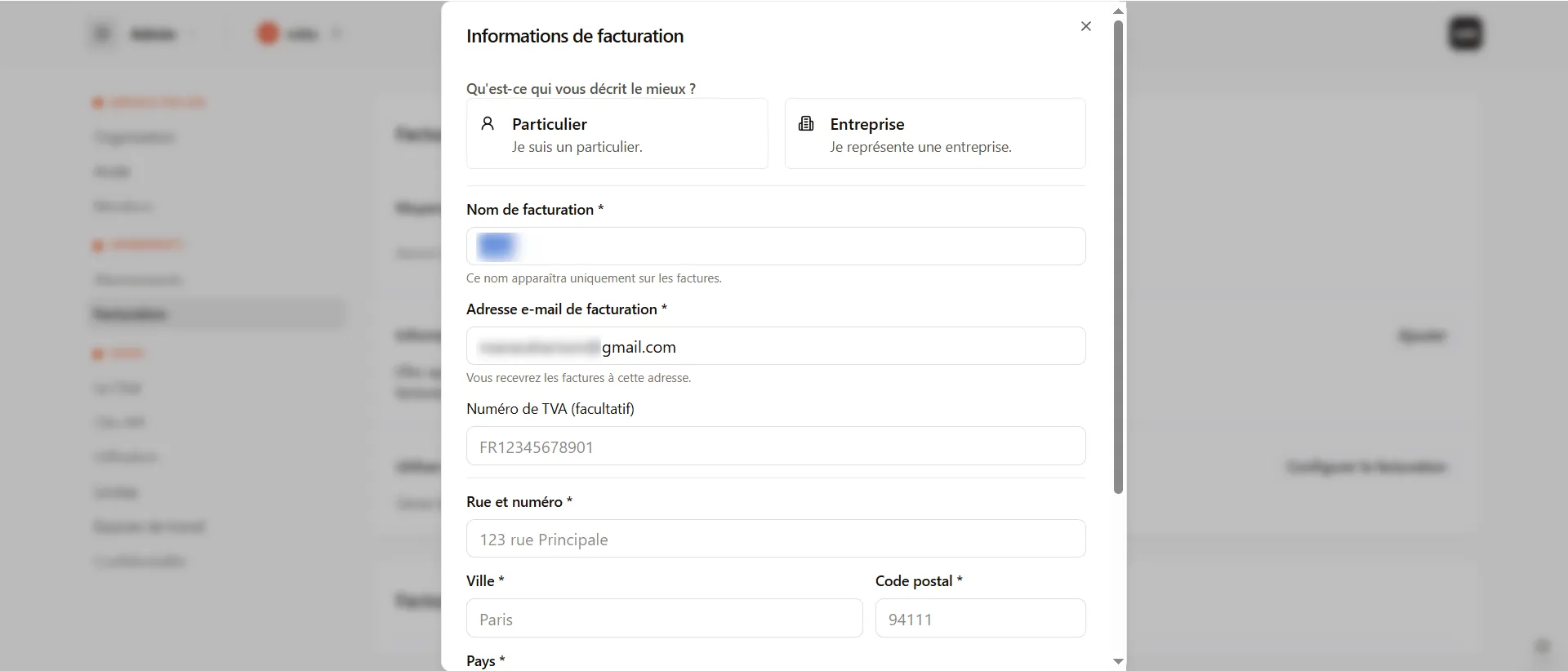 Choisissez entreprise si:
Vous utilisez Mistral dans un cadre professionnel
Vous représentez une entreprise, ASBL ou indépendant
Vous avez besoin d’une facture pour la comptabilité
Vous possédez un numéro de TVA intracom (ou équivalent)
Vous devez inviter d’autres utilisateurs 
Vous souhaitez centraliser les crédits, l’accès API et la facturation

